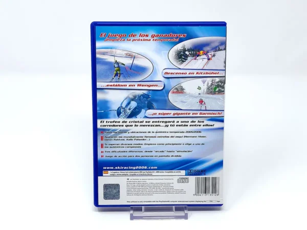 Parte trasera de Ski Racing 2006 (ESP) para PlayStation 2, edición PAL España