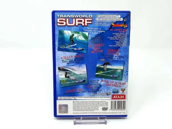 Parte trasera de TransWorld Surf (UK) para PlayStation 2, edición PAL UK