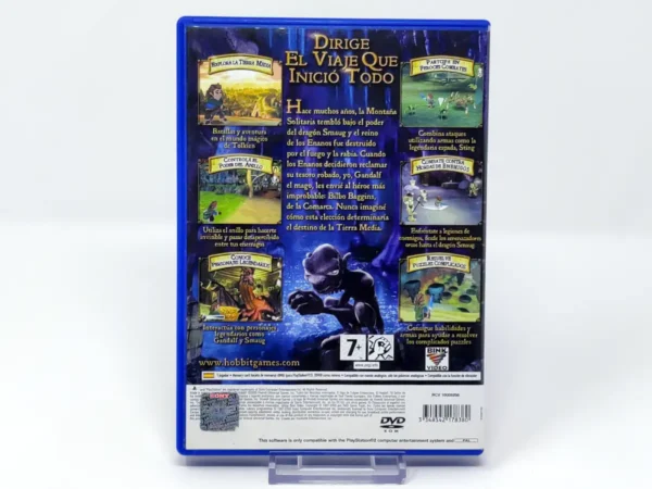 Parte trasera de El Hobbit (ESP) para PlayStation 2, edición PAL España