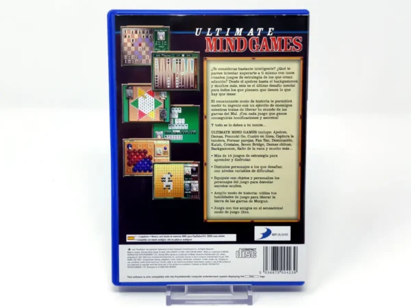 Parte trasera de Ultimate Mind Games (ESP) para PlayStation 2, edición PAL España