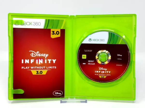 Interior del juego Disney Infinity 3.0: Play Without Limits (ESP) para XBOX 360 con disco y manual