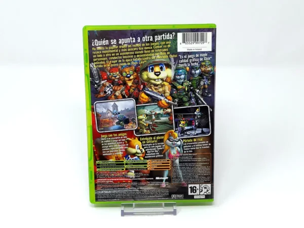 Parte trasera de Conker: Live & Reloaded (ESP) para XBOX, edición PAL España
