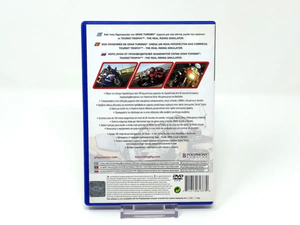 Parte trasera de Tourist Trophy: The Real Riding Simulator (POR) para PlayStation 2, edición PAL Portugal