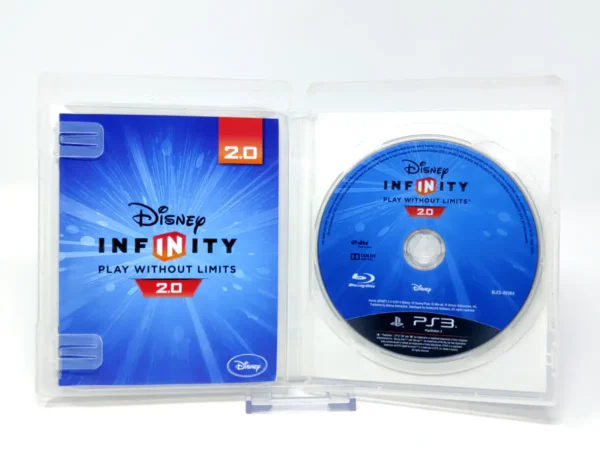 Interior del juego Disney Infinity 2.0: Play Without Limits (ESP) para PlayStation 3 con disco y manual