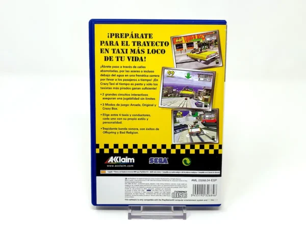 Parte trasera de Crazy Taxi (ESP) (Rebajado) para PlayStation 2, edición PAL España