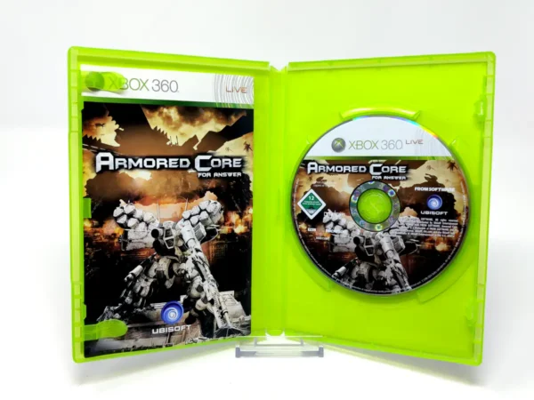 Interior del juego Armored Core: For Answer (ESP) para XBOX 360 con disco y manual