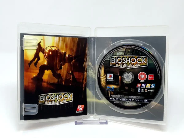 Interior del juego BioShock (ESP) para PlayStation 3 con disco y manual