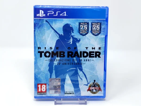Portada de Rise of the Tomb Raider: 20º aniversario (ESP) (Precintado) para PlayStation 4, edición PAL España, nuevo