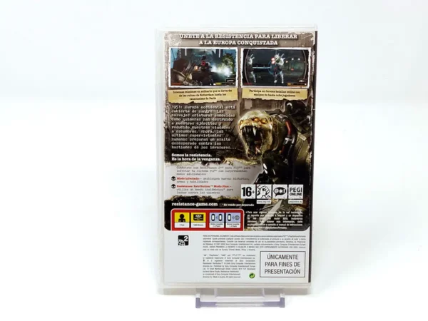 Parte trasera de Resistance: Retribution (ESP) (Promo) para PSP, edición PAL España