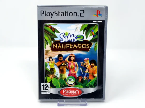Portada de Los Sims 2: Náufragos (ESP) (Platinum) para PlayStation 2, edición PAL España, de segunda mano