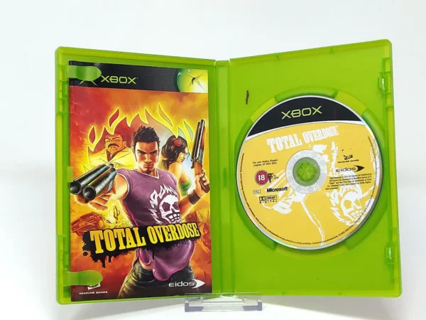 Interior del juego Total Overdose (UK) para XBOX con disco y manual