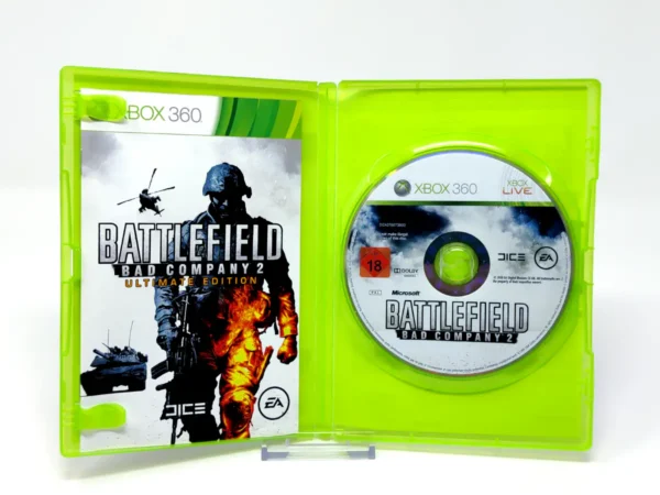 Parte trasera de Battlefield: Bad Company 2 (Ultimate Edition) (UK) para XBOX 360, edición PAL UK