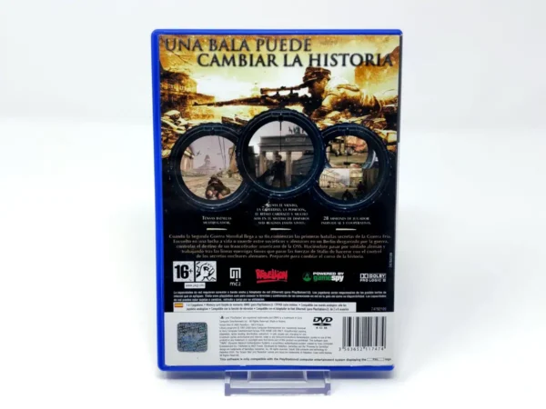 Parte trasera de Sniper Elite (ESP) (Rebajado) para PlayStation 2, edición PAL España