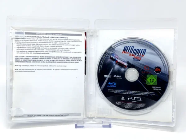 Interior del juego Need for Speed: Rivals (ESP) para PlayStation 3 con disco y manual