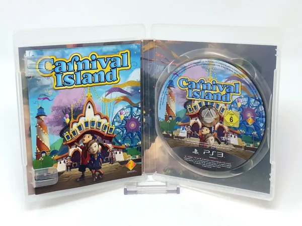 Interior del juego Carnival Island (ESP) para PlayStation 3 con disco y manual