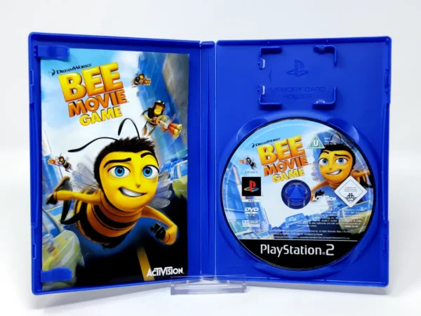 Interior del juego Bee Movie Game (ESP) para PlayStation 2 con disco y manual