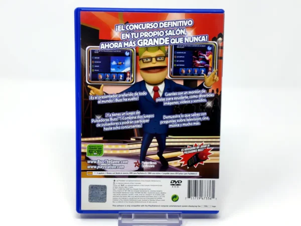 Parte trasera de Buzz! El Gran Reto (ESP) (v2) para PlayStation 2, edición PAL España