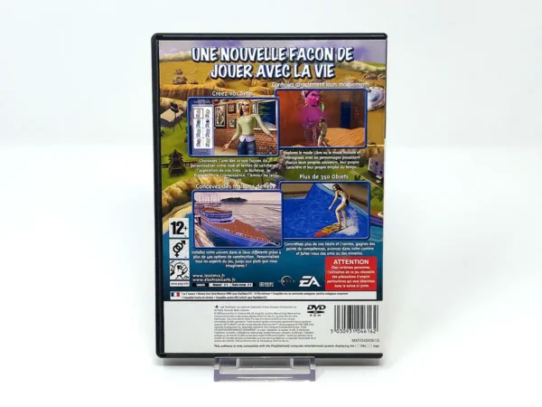 Parte trasera de Les Sims 2 (FRA) para PlayStation 2, edición PAL Francia
