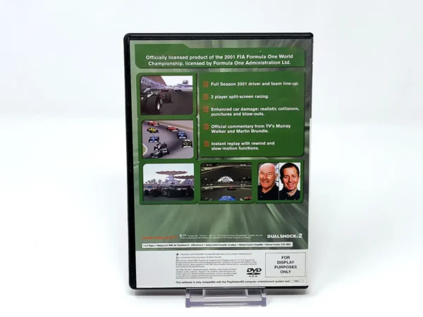 Parte trasera de Formula One 2001 (UK) (Promo) para PlayStation 2, edición PAL UK