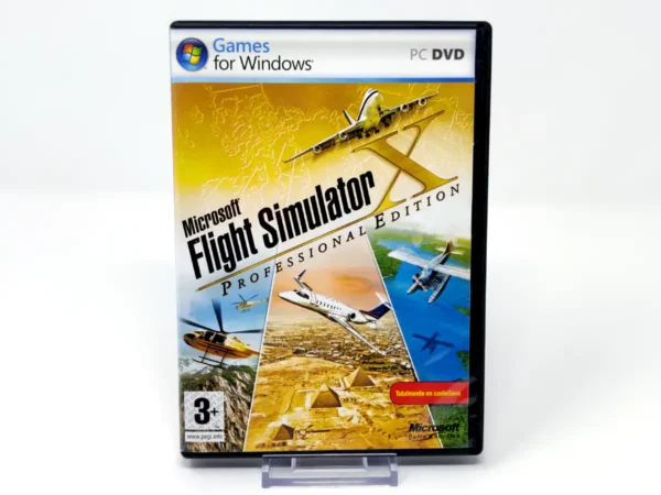 Portada de Microsoft Flight Simulator X (Professional Edition) (ESP) para PC, edición PAL España, de segunda mano