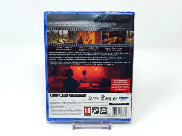 Parte trasera de Martha is Dead (ESP) (Precintado) para PlayStation 5, edición PAL España