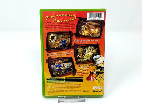 Parte trasera de Kung Fu Chaos (ESP) para XBOX, edición PAL España