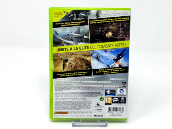 Parte trasera de Tom Clancy's H.A.W.X. 2 (ESP) para XBOX 360, edición PAL España
