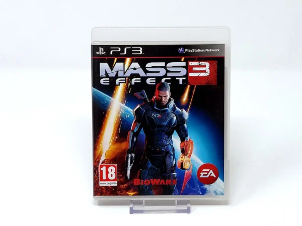 Parte trasera de Mass Effect 3 (ESP) para PlayStation 3, edición PAL España