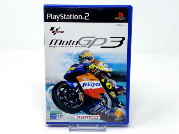 Portada de MotoGP 3 (ESP) para PlayStation 2, edición PAL España, de segunda mano