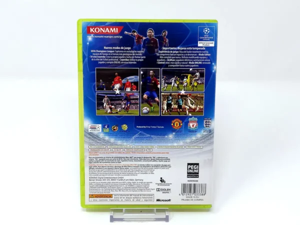 Parte trasera de PES 2009: Pro Evolution Soccer (ESP) para XBOX 360, edición PAL España