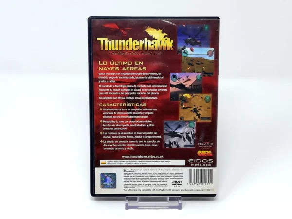 Parte trasera de Thunderhawk: Operation Phoenix (ESP) (Rebajado) para PlayStation 2, edición PAL España
