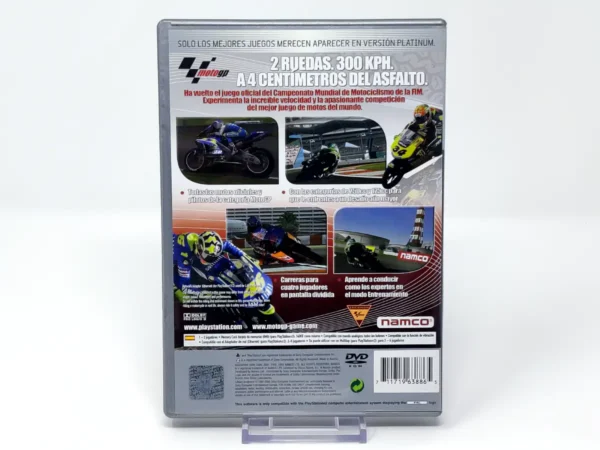 Parte trasera de MotoGP 4 (ESP) (Platinum) para PlayStation 2, edición PAL España