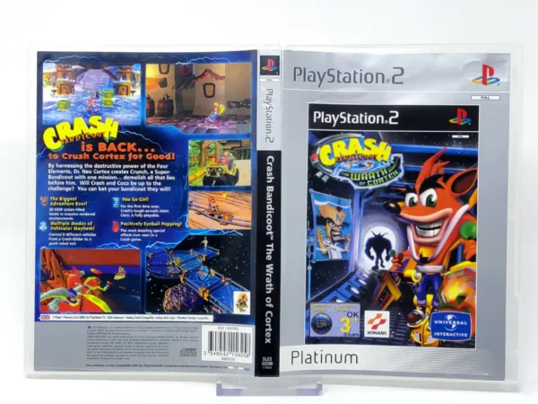 Crash Bandicoot: La Venganza de Cortex (UK) (Platinum) (Carátula) para PlayStation 2, edición PAL UK, de segunda mano