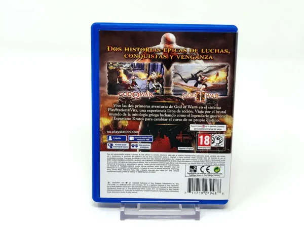 Parte trasera de God of War Collection (ESP) para PS Vita, edición PAL España