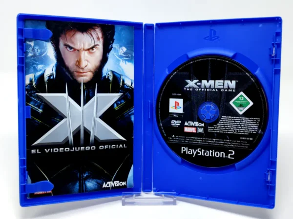 Interior del juego X-Men: El Videojuego Oficial (ESP) para PlayStation 2 con disco y manual