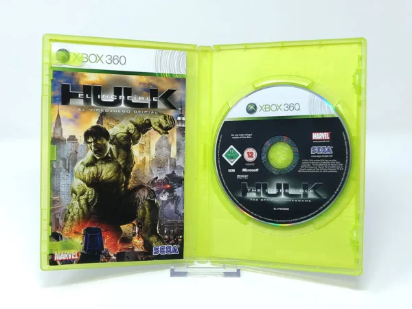 Lateral de la caja de El Increíble Hulk (ESP) para XBOX 360