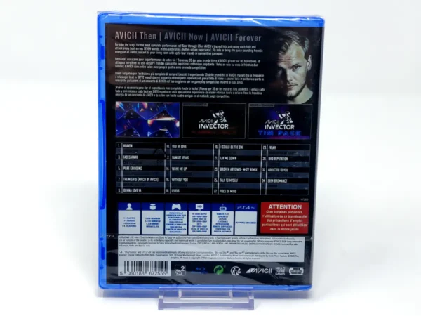 Parte trasera de AVICII Invector (Encore Edition) (ESP) (Precintado) para PlayStation 4, edición PAL España