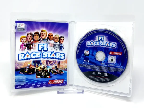 Interior del juego F1 Race Stars (ESP) para PlayStation 3 con disco y manual