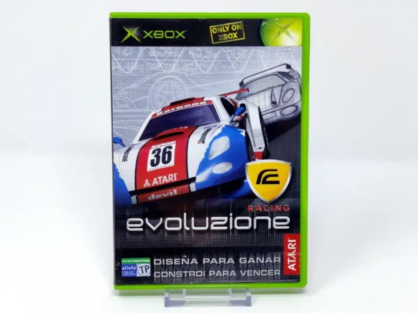 Portada de Racing Evoluzione (ESP) para XBOX, edición PAL España, de segunda mano