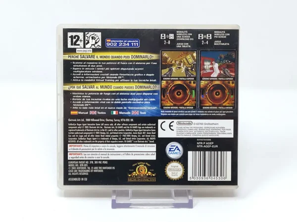 Parte trasera de GoldenEye: Rogue Agent (ESP) para Nintendo DS, edición PAL España