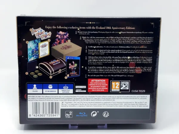 Parte trasera de Evoland (10th Anniversary Edition) (ESP) (Precintado) para PlayStation 4, edición PAL España