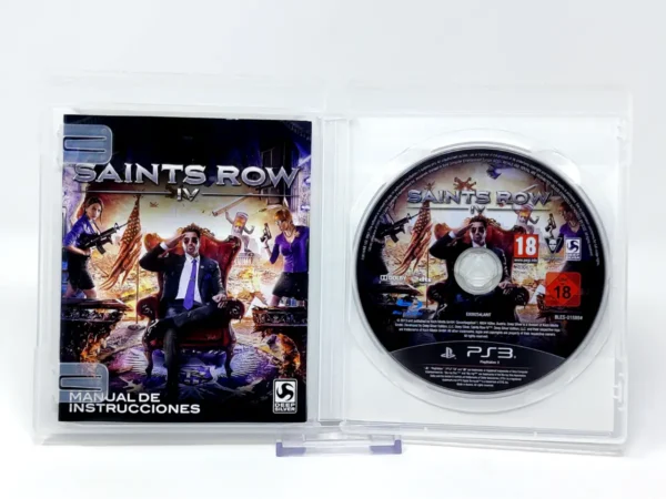 Interior del juego Saints Row IV (ESP) para PlayStation 3 con disco y manual
