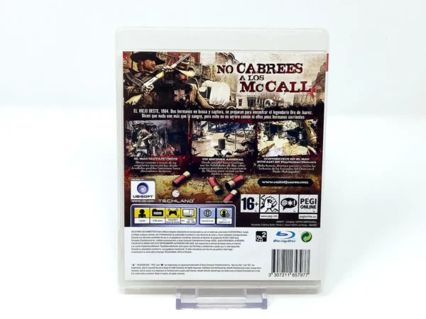 Parte trasera de Call of Juarez: Bound in Blood (ESP) para PlayStation 3, edición PAL España