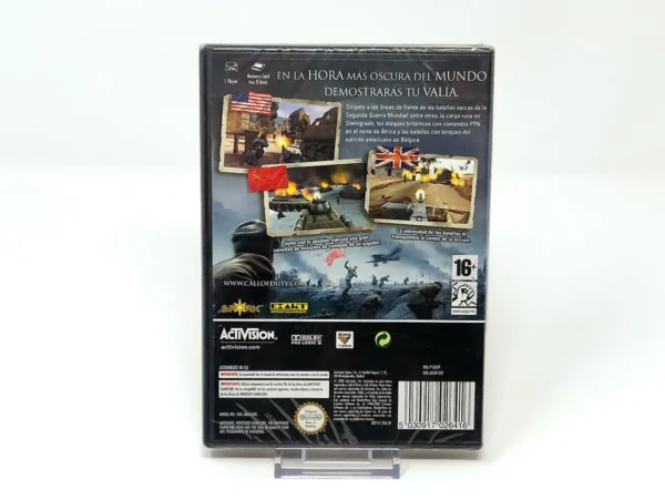 Parte trasera de Call of Duty: Finest Hour (ESP) (Precintado) para Nintendo GameCube, edición PAL España