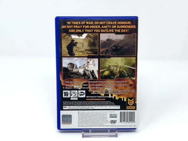 Parte trasera de Killzone (UK) para PlayStation 2, edición PAL UK