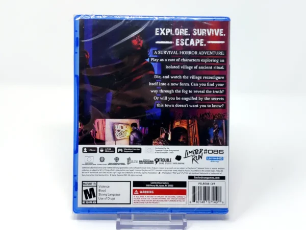 Parte trasera de Saturnalia (USA) (Limited Run) (Precintado) para PlayStation 5, edición NTSC USA