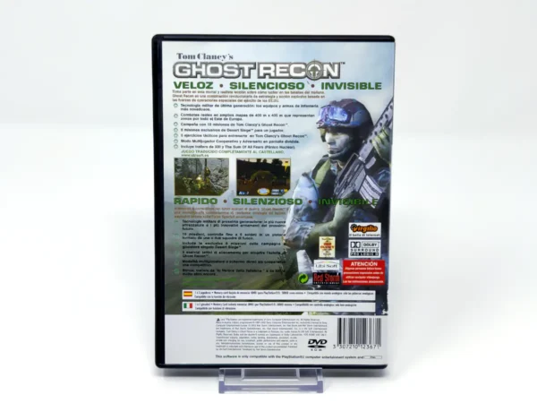 Parte trasera de Tom Clancy's Ghost Recon (ESP) (Rebajado) para PlayStation 2, edición PAL España