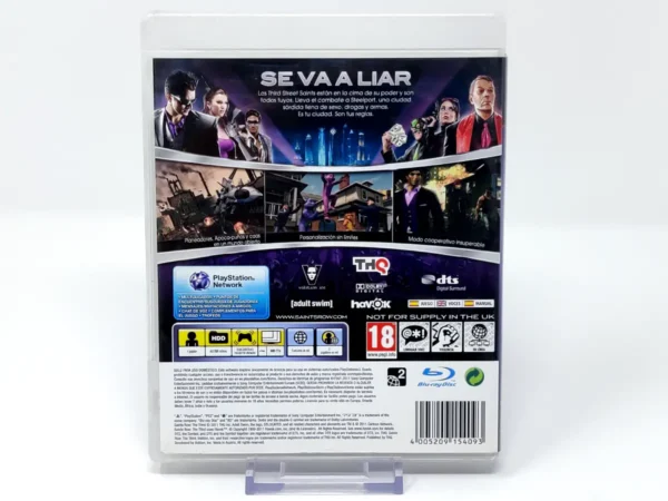 Parte trasera de Saints Row: The Third (ESP) (Rebajado) para PlayStation 3, edición PAL España