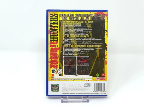 Parte trasera de Zombie Hunters (ESP) para PlayStation 2, edición PAL España