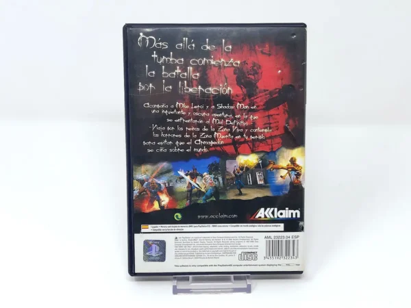 Parte trasera de Shadow Man: 2econd Coming (ESP) para PlayStation 2, edición PAL España